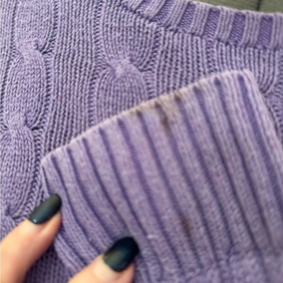 Ralph Lauren Raw Silk Sweater Men’s Large Purple 💜Play Condition💜 See Photos - Picture 10 of 15